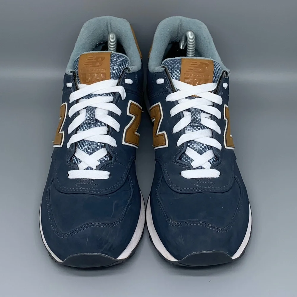 New Balance Navy and Brown Sneakers - Picture 2 of 10